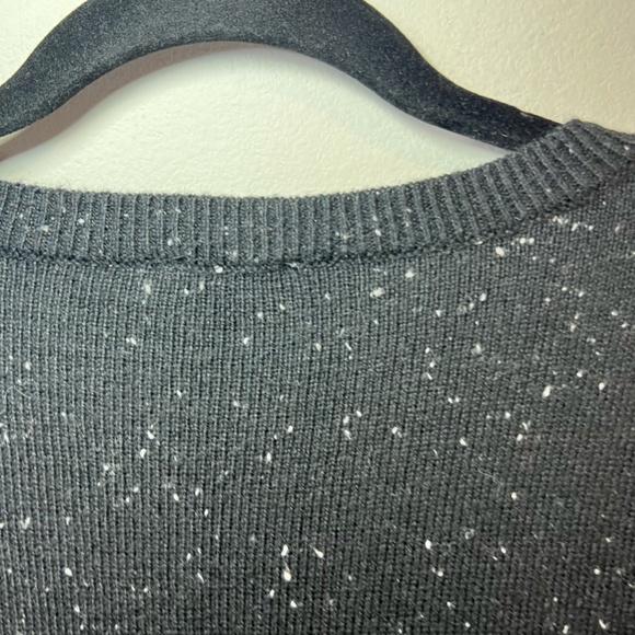 Talbots Womens Tweed Side Tie Sweater Dress Black Knit Long Sleeve Stretch Small - Picture 12 of 13